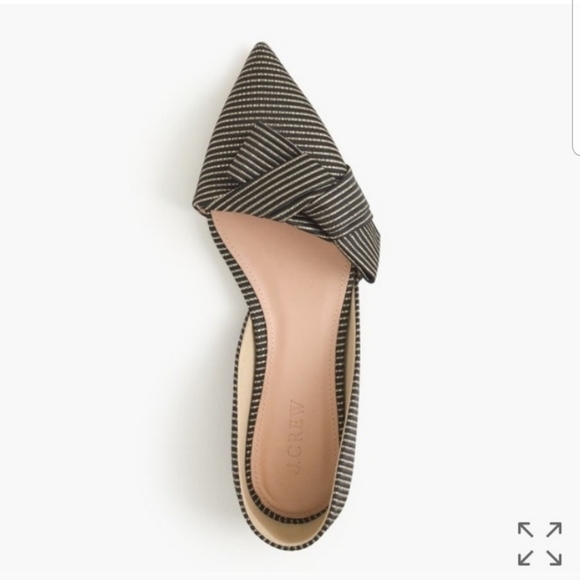 J. Crew Shoes - JCrew open d'Orsay flats in black and gold 8.5